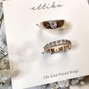 Ettika NWOT  Stackable Cubic Zirconia Rings in Gold Photo 2