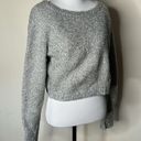 All Saints Rosetta Silver Tinsel Cropped Sweater Photo 2