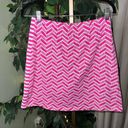 J. McLaughlin  Palm Springs Pink and White Chevron Catalina Cloth Skort Size Sm Photo 0