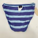 Ralph Lauren Sport Blue Aqua Y2K Wide Stripe Bikini Bottoms Coastal Pool Size 10 Photo 3