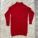 BP  Shimmering RED Turtleneck Sweater Dress Long Sleeve Knit NWT XS Photo 3