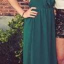 Romeo + Juliet Couture Green Deep V Maxi Dress  Photo 2