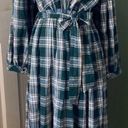 Just Me New plaid belted vintage long sleeves dress, size S Photo 1