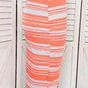 Brat Star  Neon Striped Pencil Skirt Small White Pink Photo 4