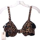 Good American  Sexy Twist Snow Leopard Knotted Bandeau 5 NWT Photo 5