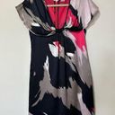 Ted Baker London Silk Stenciled black and pink Dress in Size 6 Photo 0