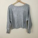 BCBGMAXAZRIA Silver Metallic Camille Knit Sweater Photo 7