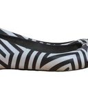 Melissa  + Gareth Pugh Womens Ballet Flats Shoes Black White Slip On Geometric 10 Photo 0