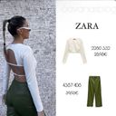 ZARA NWT‼️  Oyster White Crop Top Size Small Photo 5