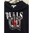 Nba Erin Andrews Chicago Bulls black cropped hoodie Large L  Photo 2