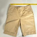 Ralph Lauren L-RL Lauren Active  Bermuda Shorts Women’s Off Beige Cuff Hem Sz 2 Photo 2