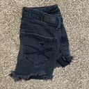 Aeropostale  distressed high waisted black shorts Photo 1