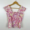 Hill House NWT  The Paz Top Linen in Candy Kaleidoscope Photo 1