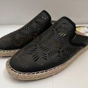 Olukai NEW  Black Kaula 'Olu' Ili Laser Perforated Slip On‎ Espadrille Mules 9.5 Photo 0