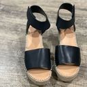 Frye  & Co Amber Espadrille Wedge Sandals Wedge Ankle Strap Black Shoe Photo 5