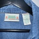 Bill Blass Vintage  Womens Denim Blue Jean Blazer Jacket Size S One Button Cotton Photo 3