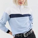 New Look Color Block Half Zip Sweatshirt Photo 2