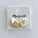 Madewell Chunky Huggie Hoop Earrings in Vintage Gold Color NWT Photo 1