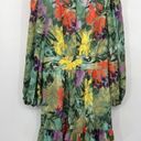 Alex Marie  Simone Floral Print Long Sleeve Tie Waist V-Neck Dress Size 14 Photo 5