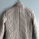 Noisy May  ASOS Long Quilted Puffer Coat Neutral Beige Tan Side Zippers Small Photo 2