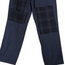 J.Crew  Slouchy Boyfriend Chino Navy Blue Plaid Patchwork Flannel 26 Pleated Photo 4