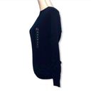 kim rogers NWOT Navy Blue Cable Knit Crewneck Sweater Top New Photo 1