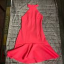 Love Culture Scuba Knit Neon Pink Flare Dress Size  M Photo 2