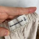 Abercrombie & Fitch Linen Blend Pull On Relaxed Shorts 3.5" Elastic Waist Stone Photo 9