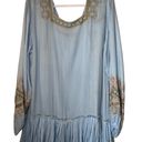 Free People  Wild One Embroidered Blue Tunic/Dress Photo 6