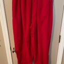 Russell Athletic Russell women’s vintage red lined nylon track pants w/pocket zip ankles. Size L Photo 7