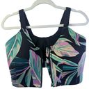 Torrid  Wire-Free Hi-Impact Zip-Front Sports Bra summer leaves floral black 38DDD Photo 10