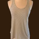 Athletic Works Workout Fitness Tank Razor Back Gray Striped XS Womens Photo 3