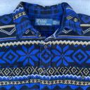 Polo Ralph Lauren Blue Flannel Southwestern Button Up Long Sleeve T-shirt Photo 2