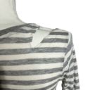 n:philanthropy Manhattan V Neck Tee Size S Heather Grey Stripe Shoulder Cut Out Photo 4