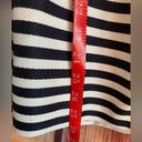 Sans Souci Sz L 💕💕 Women’s strapless navy/white striped flare dress! Cute!!! Photo 6