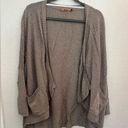 Belldini Cardigan Sweater Size XL Brown Taupe Color Open Front Knit Tan Photo 0