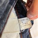 ZARA   Basic Z1975 Jeans Blue Floral Embroidered Distressed 5 Pocket Size 6 Photo 6