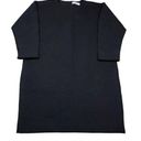 Everlane  Scuba Cotton Knit Sweater Tunic Dress Heavyweight Black Size Medium Photo 0