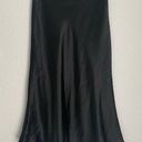 Black silky midi high waist slip skirt size XS / S Photo 0