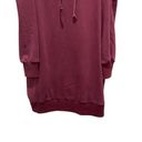 Doe & Rae  Puff Sleeve Sweatshirt Hoodie Dress Size Medium Burgundy Wine Photo 1