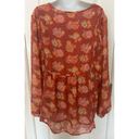 Matilda Jane ,‎ Size XL Botanical Beauty Rose Floral Blouse, Peach Orange Photo 3