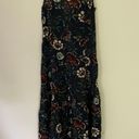 Abercrombie & Fitch Abercrombie Blue Floral Lace Up Back Maxi Full Dress Photo 4