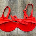 ONEONE Free People Red Orange Bikini Top Size L Size L Photo 2