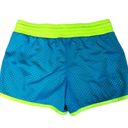 Xersion  Woman’s Blue / Green Flat Front Elastic Waist Drawstring Athletic Shorts Photo 1