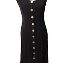 The Row  A Gold Button Front Dress, Size X-Small - Black Photo 2