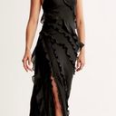 Abercrombie & Fitch Drapped Ruffle Midi Dress Photo 3