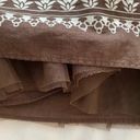 Apt. 9  Boho Floral Ruffle Cotton Swing Skirt Brown sz 16 Photo 5