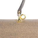 Fendi Authentic Vintage  Oatmeal Coated Canvas Logo Top Handle Handbag Photo 8