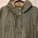 Celebrity Pink Women's  Army Green Olive Bomber Jacket Hooded Size Large EUC Photo 2