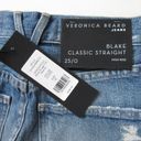 Veronica Beard NWT  Blake Classic Straight in Clearwater Destroyed Jeans 25 / 0 Photo 3